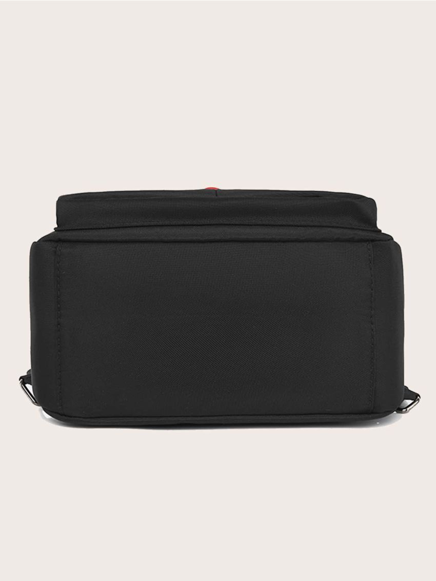 Studded Detail Flap Backpack