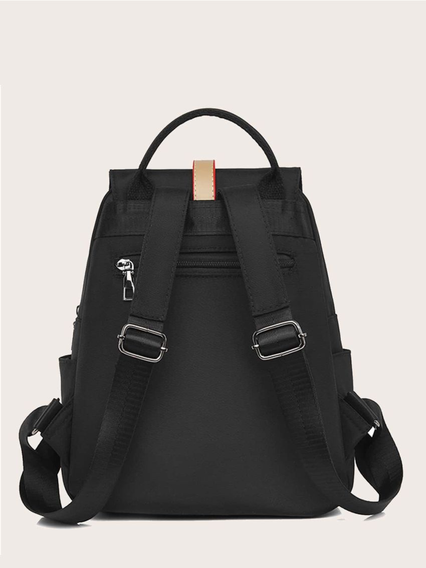 Studded Detail Flap Backpack