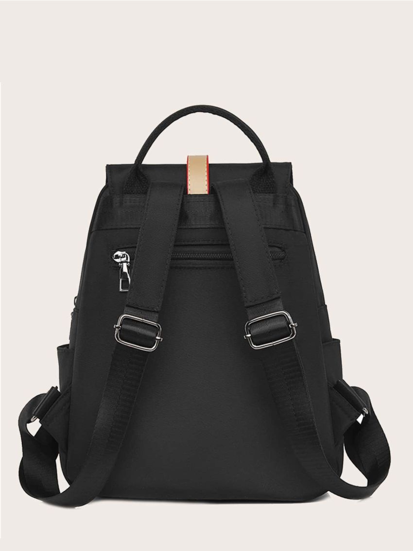 Studded Detail Flap Backpack