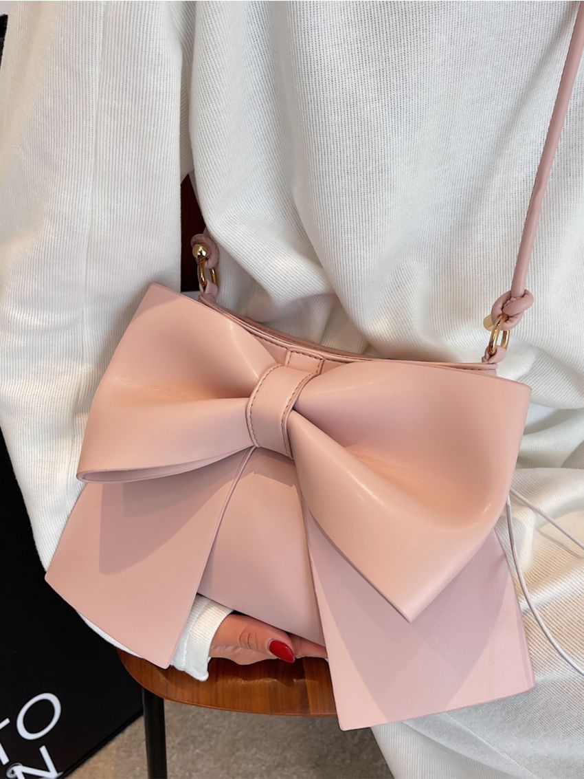 Bow Decor Knot Strap Shoulder Bag