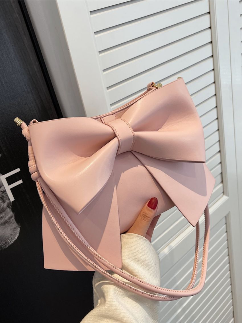 Bow Decor Knot Strap Shoulder Bag