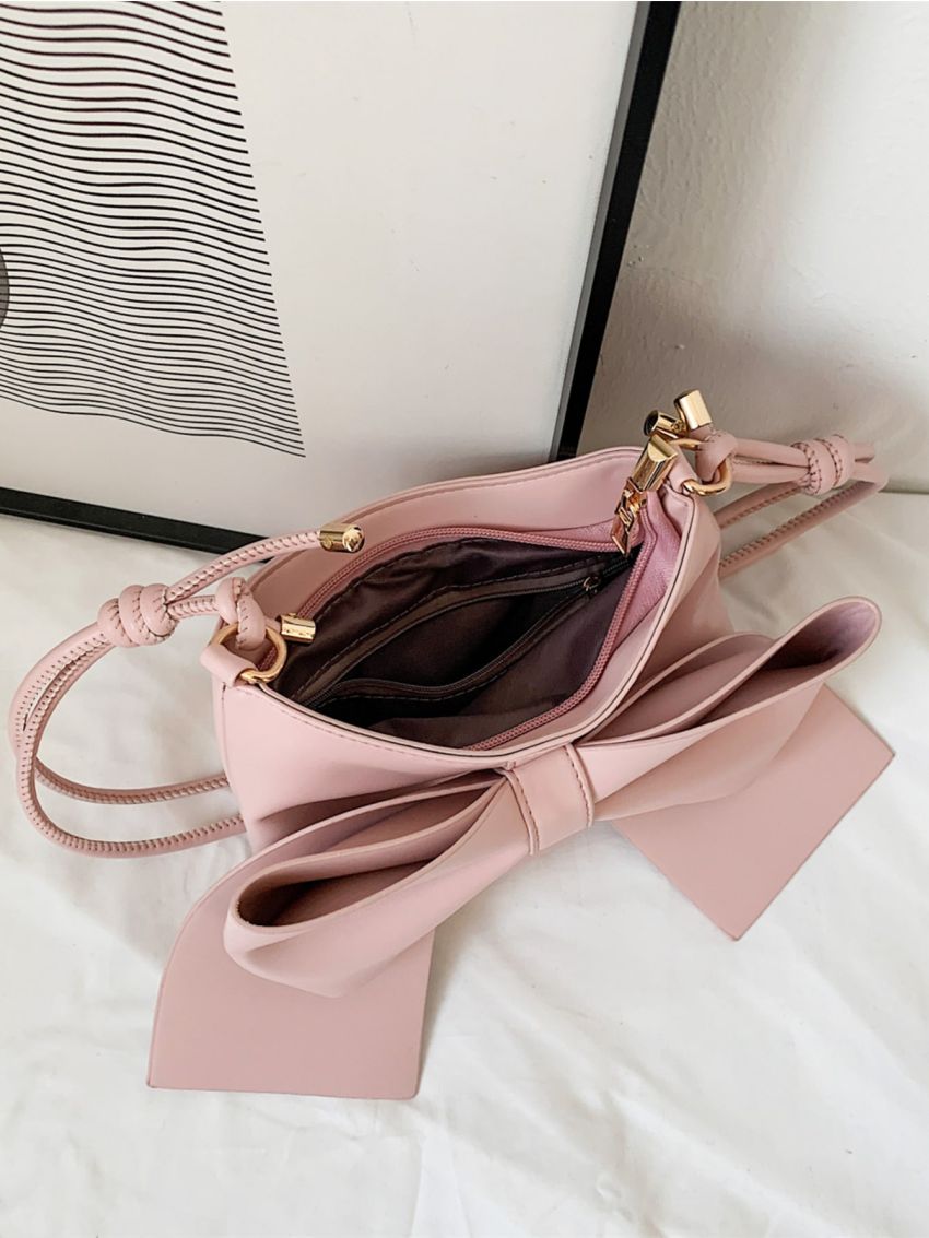 Bow Decor Knot Strap Shoulder Bag