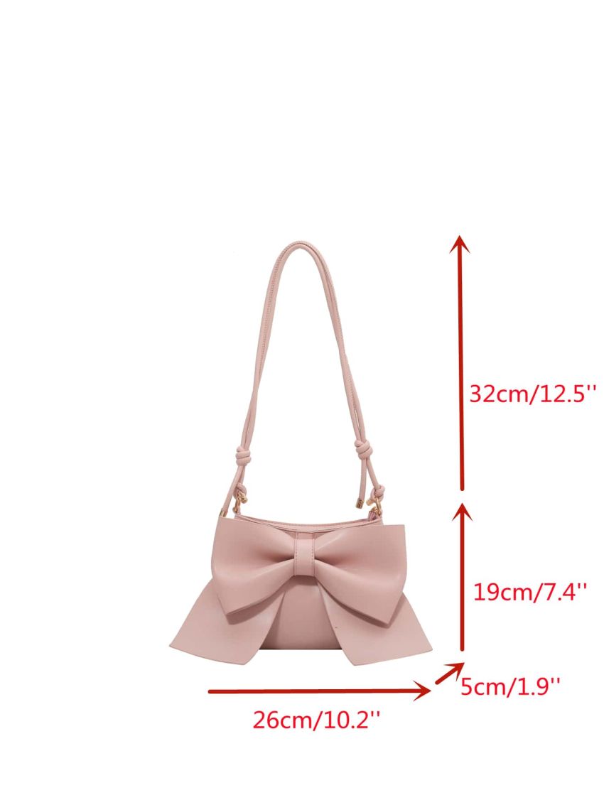 Bow Decor Knot Strap Shoulder Bag
