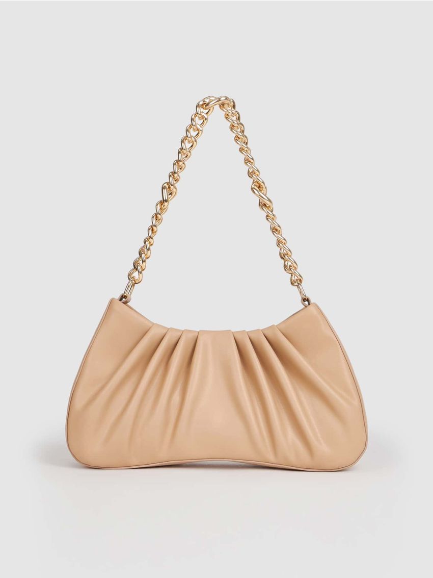Minimalist Chain Ruched Bag