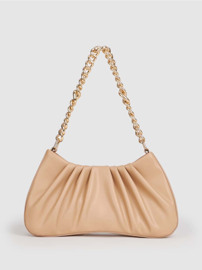Minimalist Chain Ruched Bag