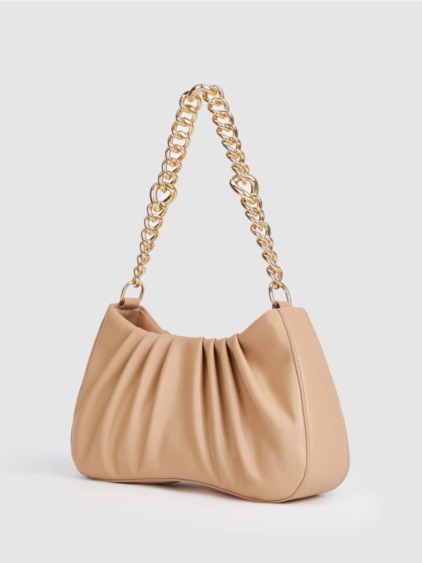 Minimalist Chain Ruched Bag