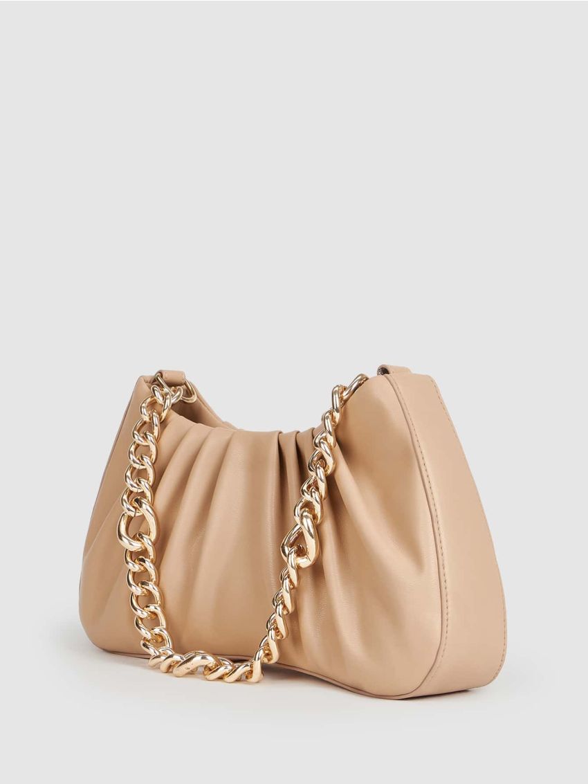 Minimalist Chain Ruched Bag