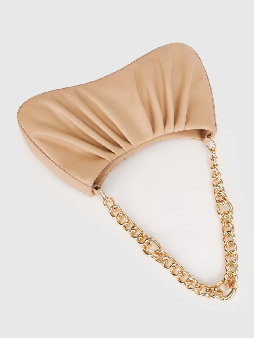 Minimalist Chain Ruched Bag