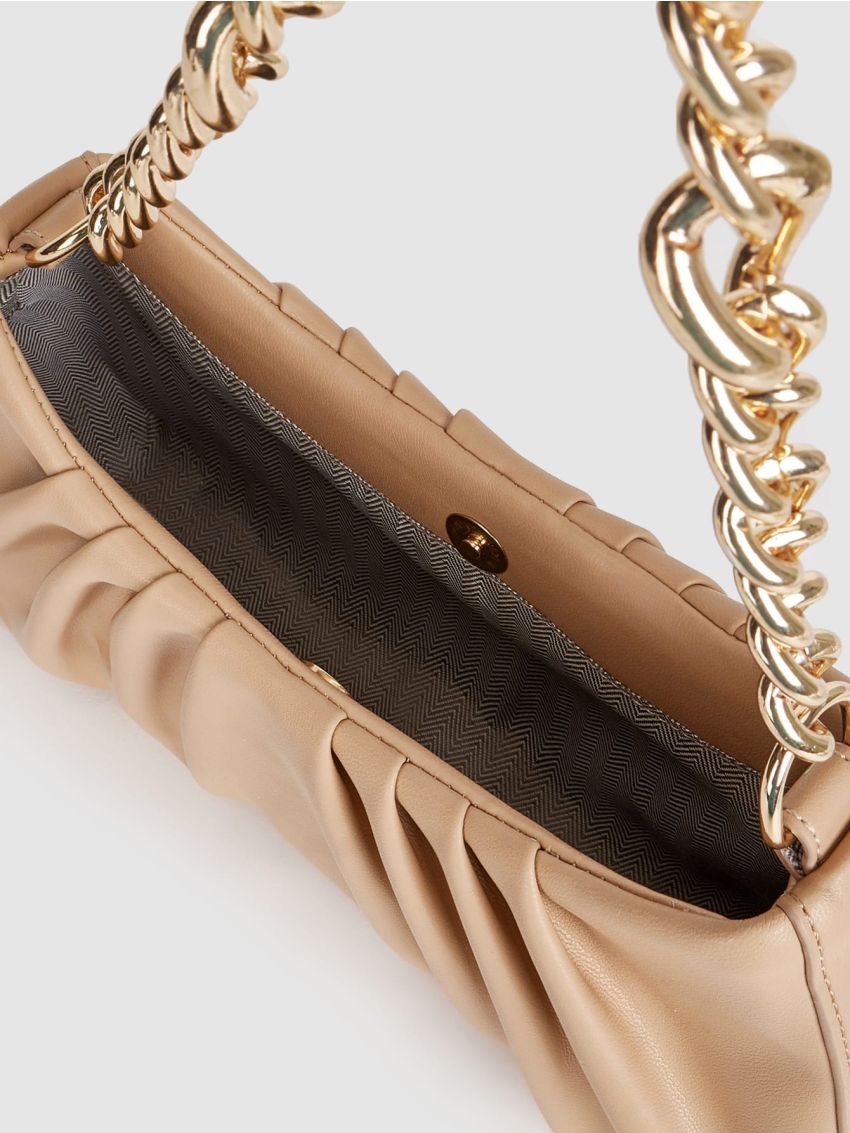 Minimalist Chain Ruched Bag