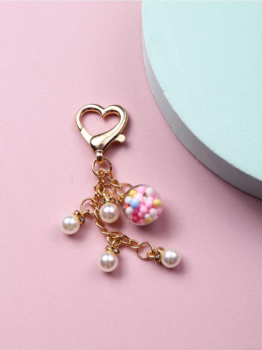 Faux Pearl Decor Bag Charm