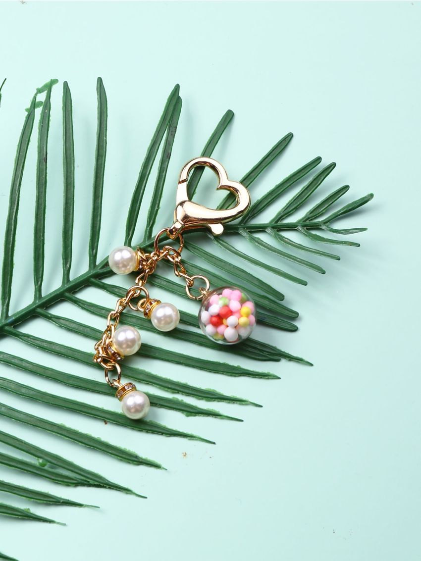 Faux Pearl Decor Bag Charm