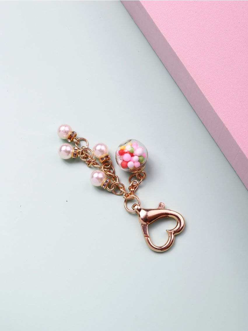 Faux Pearl Decor Bag Charm