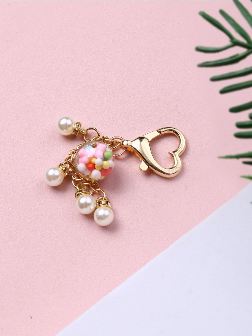 Faux Pearl Decor Bag Charm