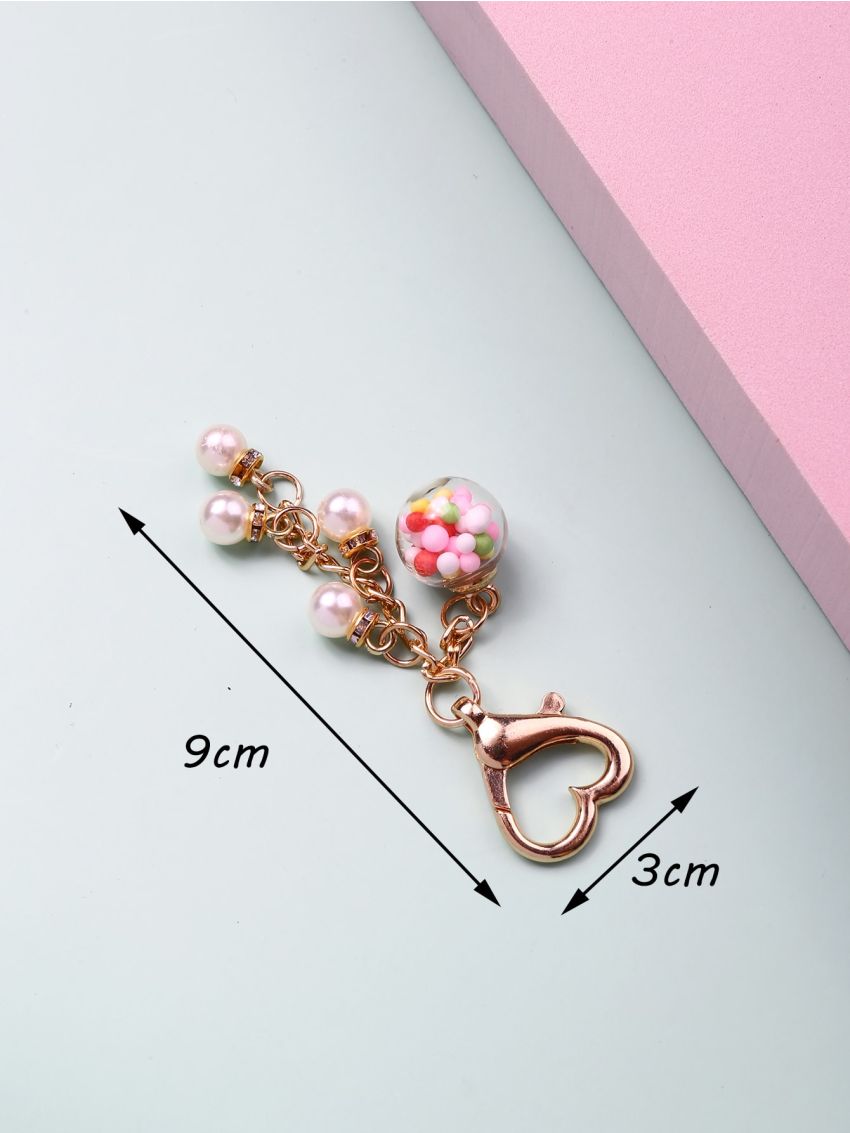 Faux Pearl Decor Bag Charm