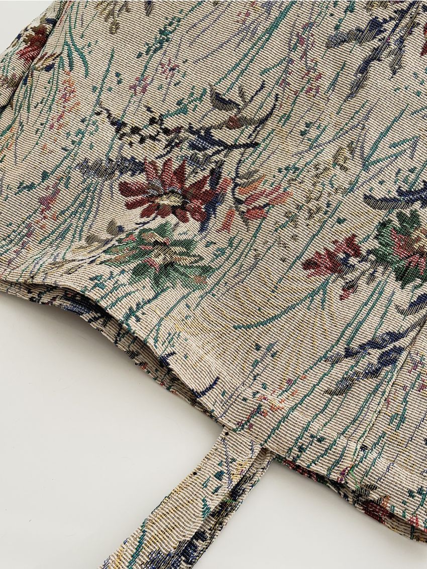 Floral Pattern Shoulder Tote Bag