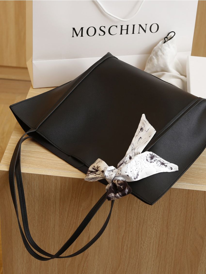 Twilly Scarf Decor Shoulder Tote Bag