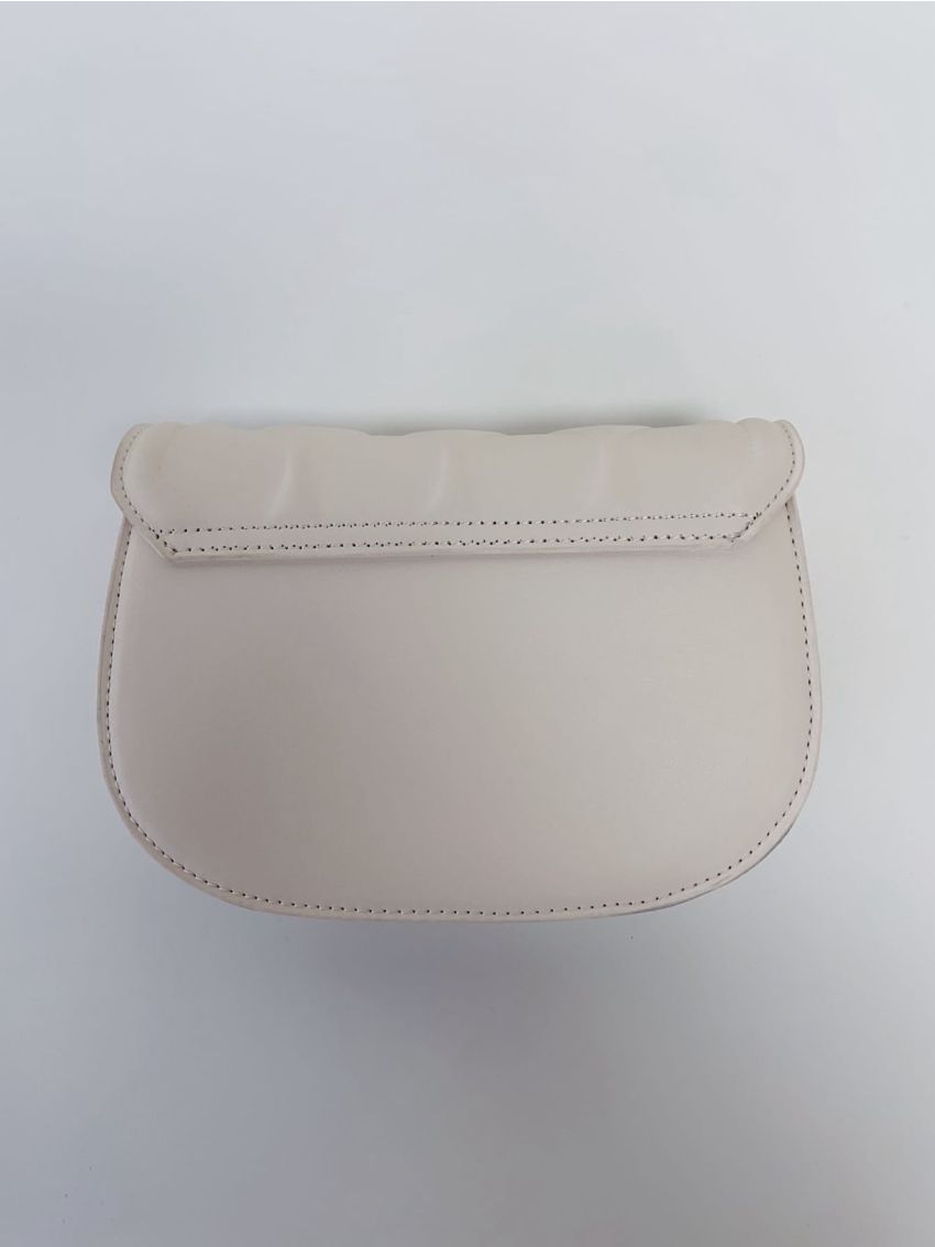 Textured Flap Saddle Bag