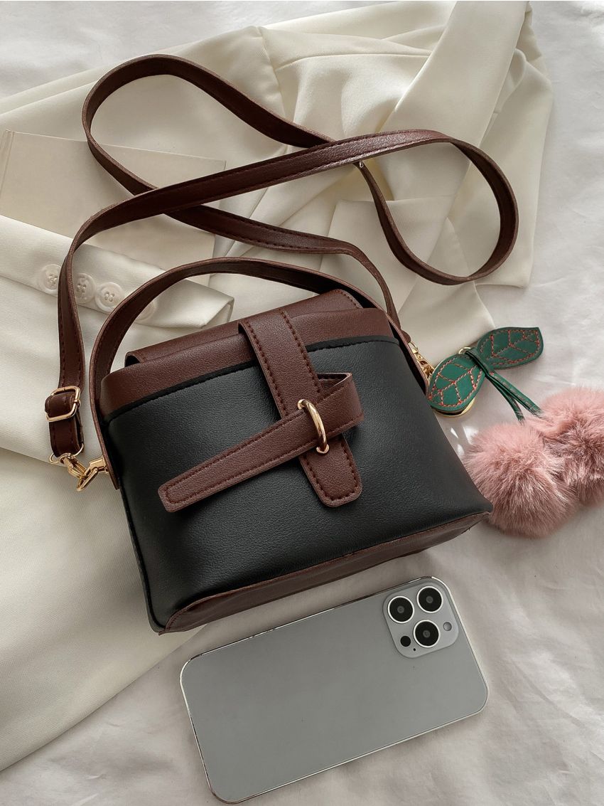 Mini Two Tone Bucket Bag