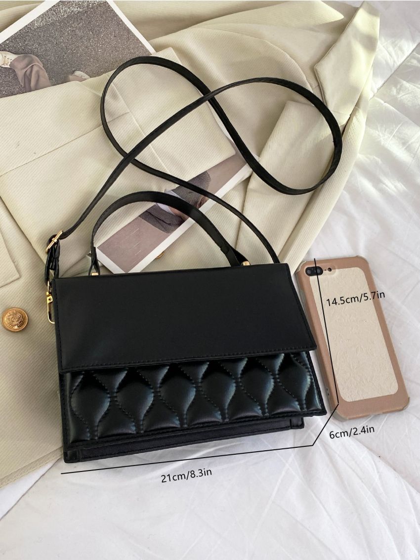 Quilted Flap Square Bag