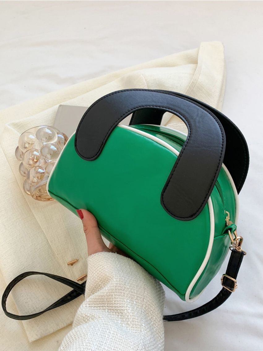Two Tone Satchel Bag