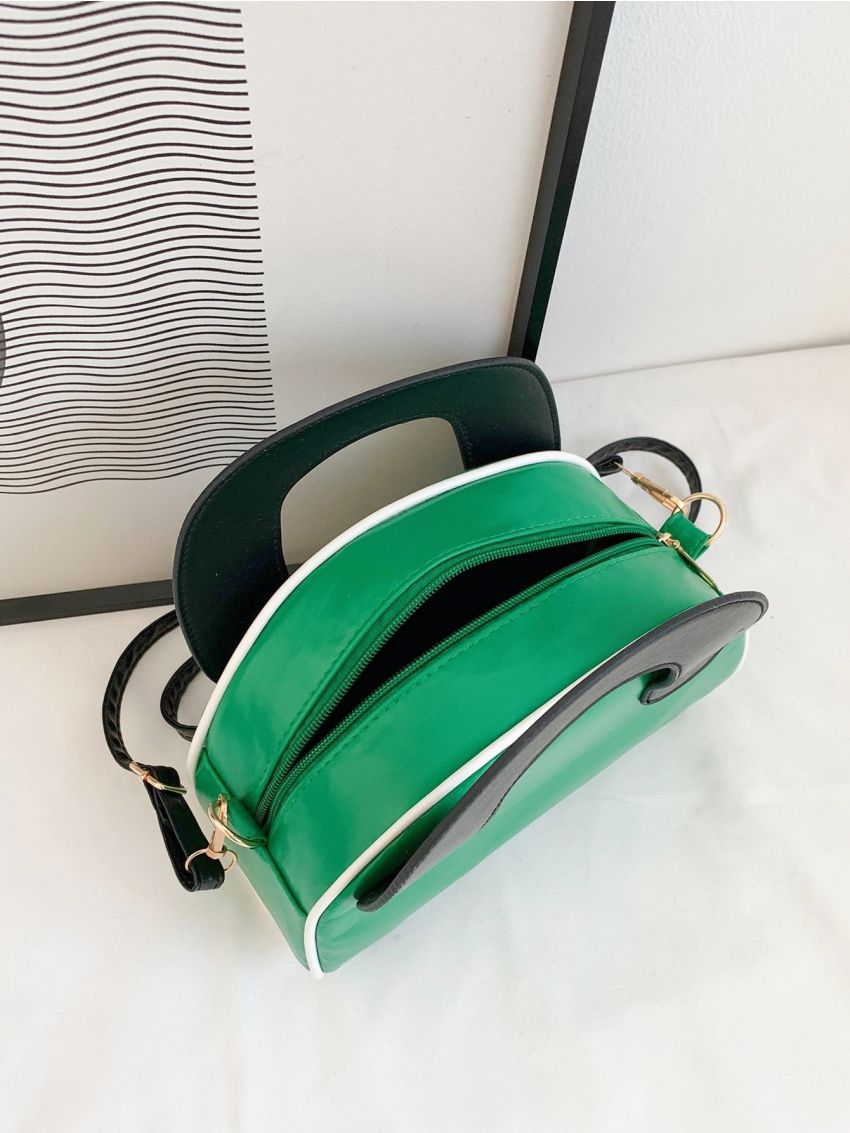 Two Tone Satchel Bag