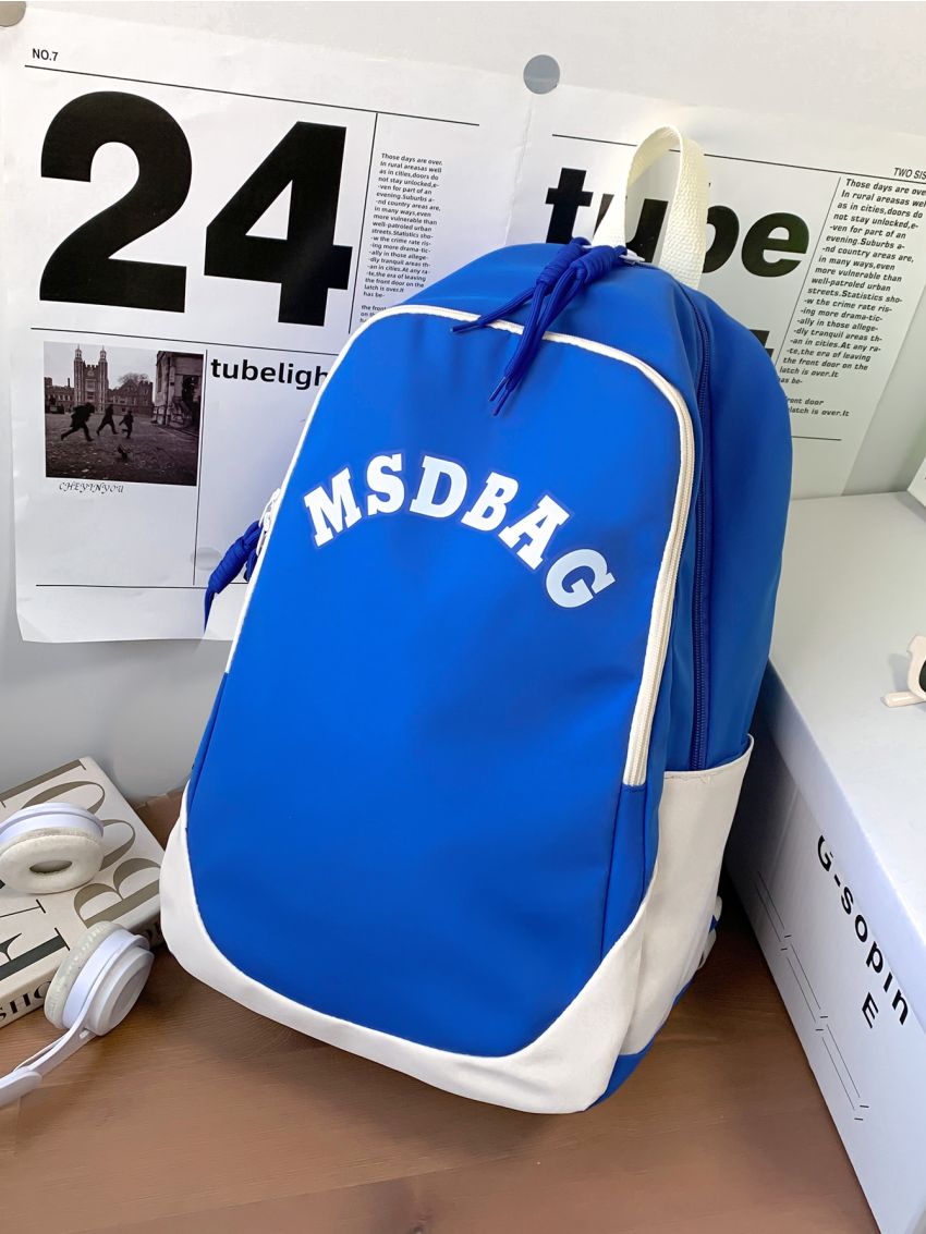 Letter Graphic Functional Backpack
