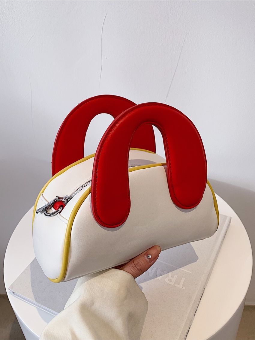 Contrast Binding Saddle Bag