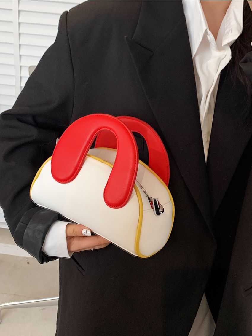 Contrast Binding Saddle Bag