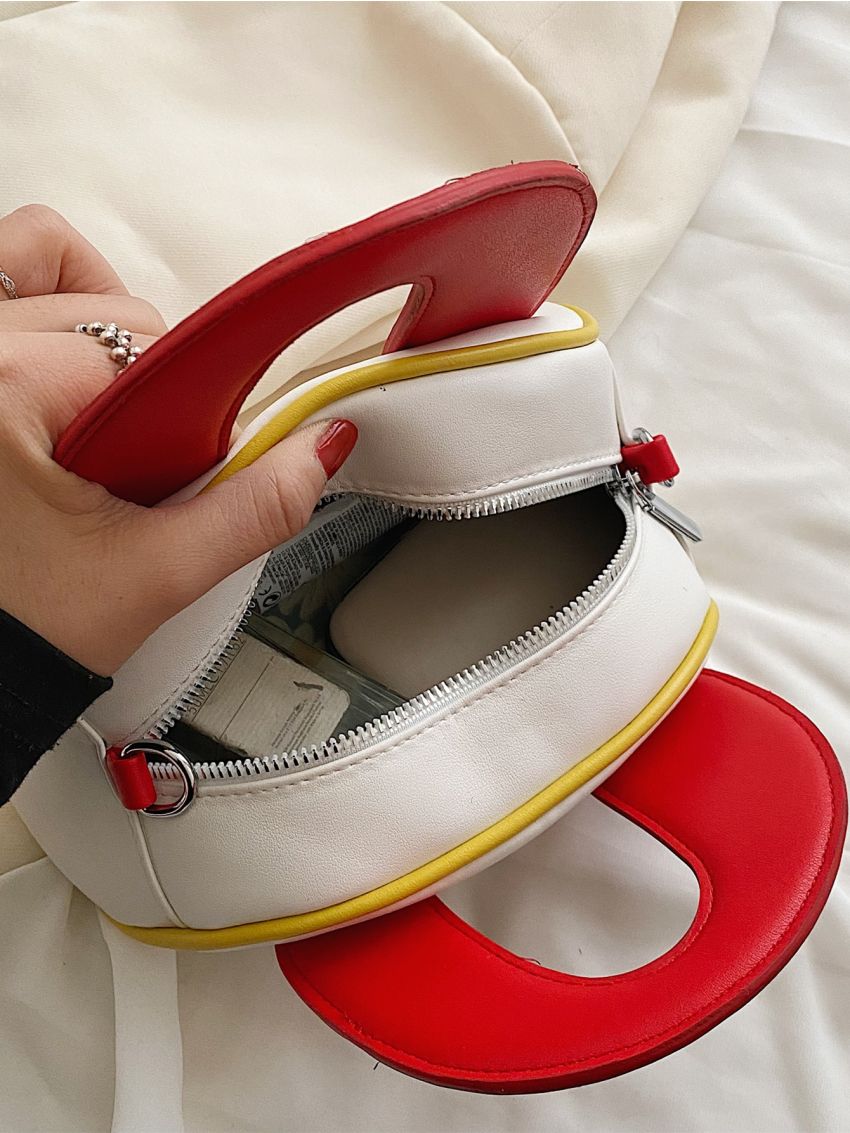 Contrast Binding Saddle Bag