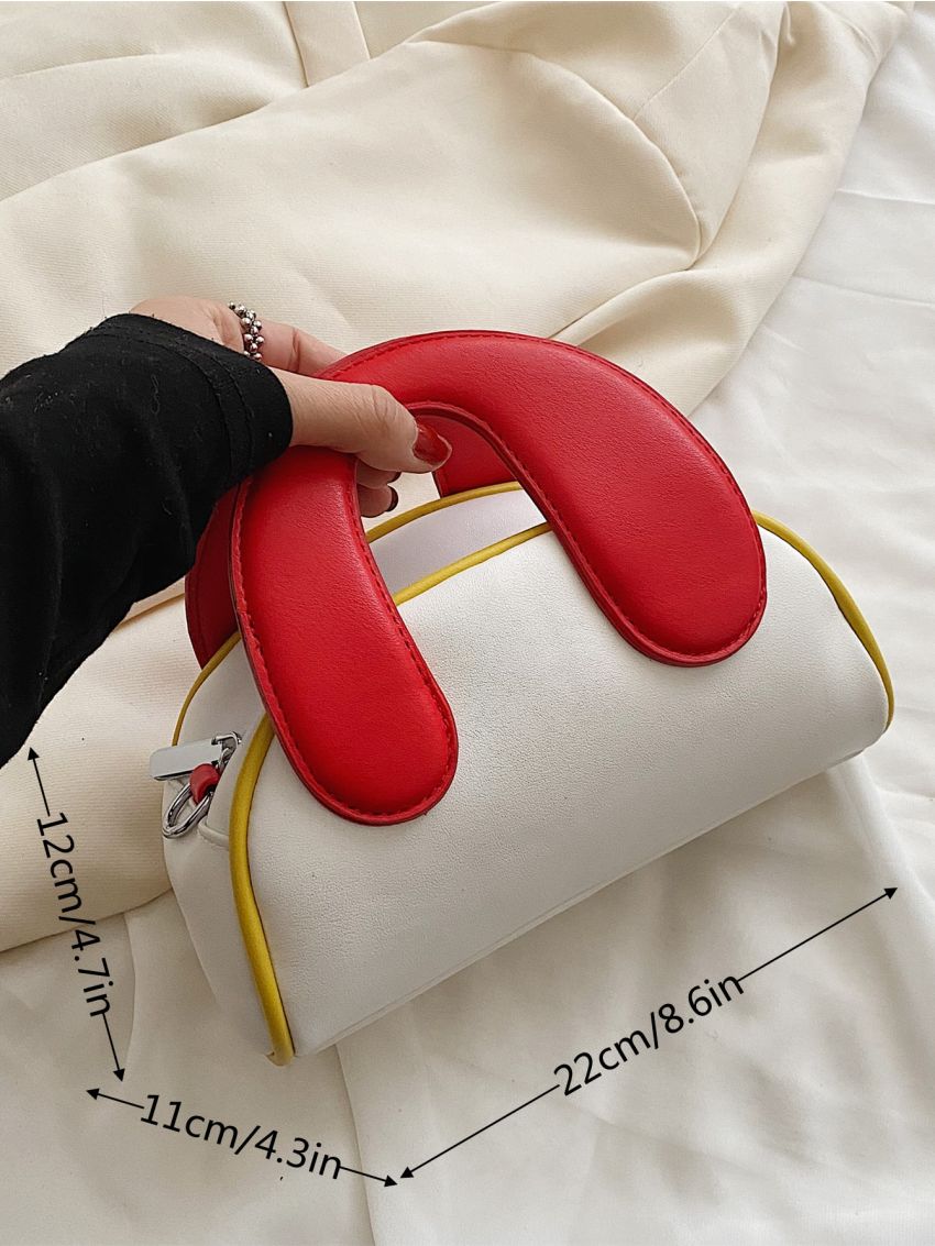 Contrast Binding Saddle Bag