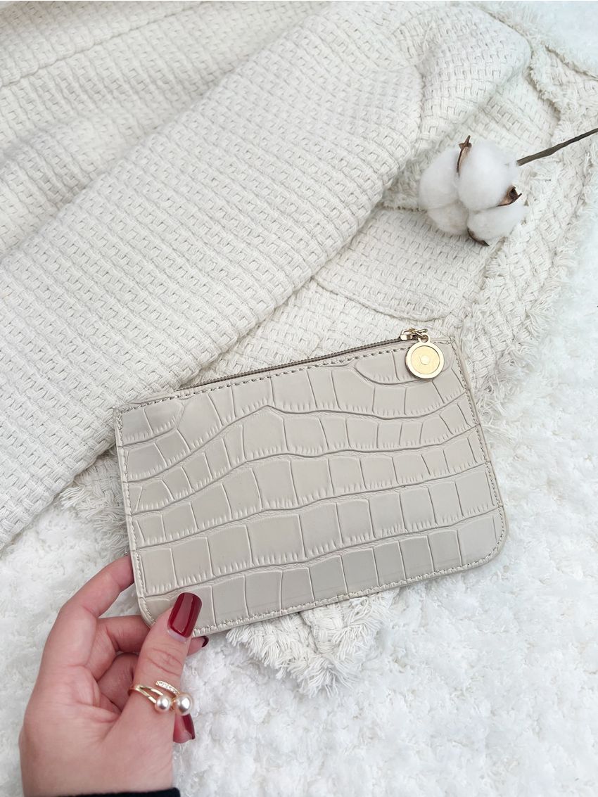 Crocodile Embossed Coin Purse