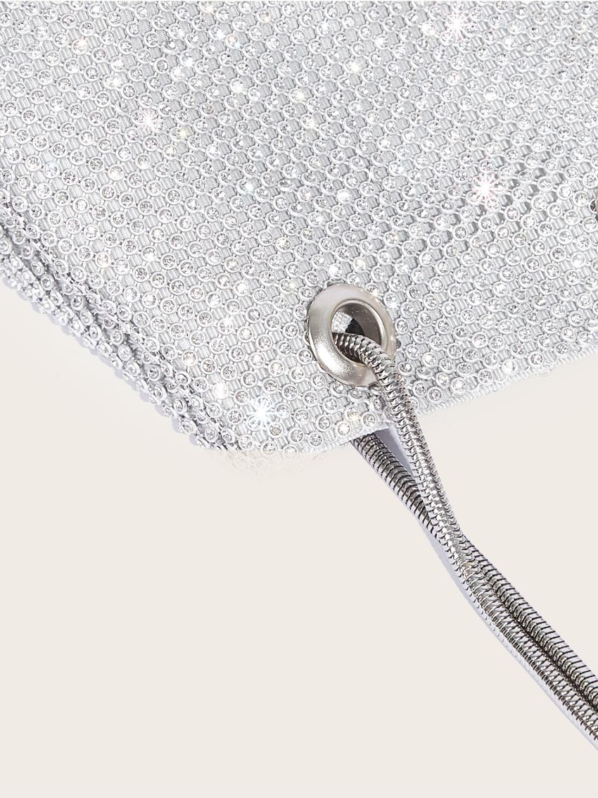 Mini Rhinestone Decor Bucket Bag