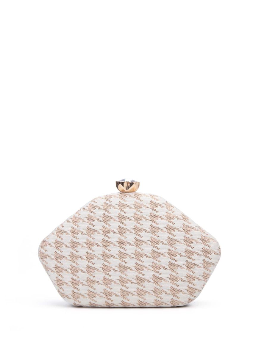 Houndstooth Pattern Box Bag
