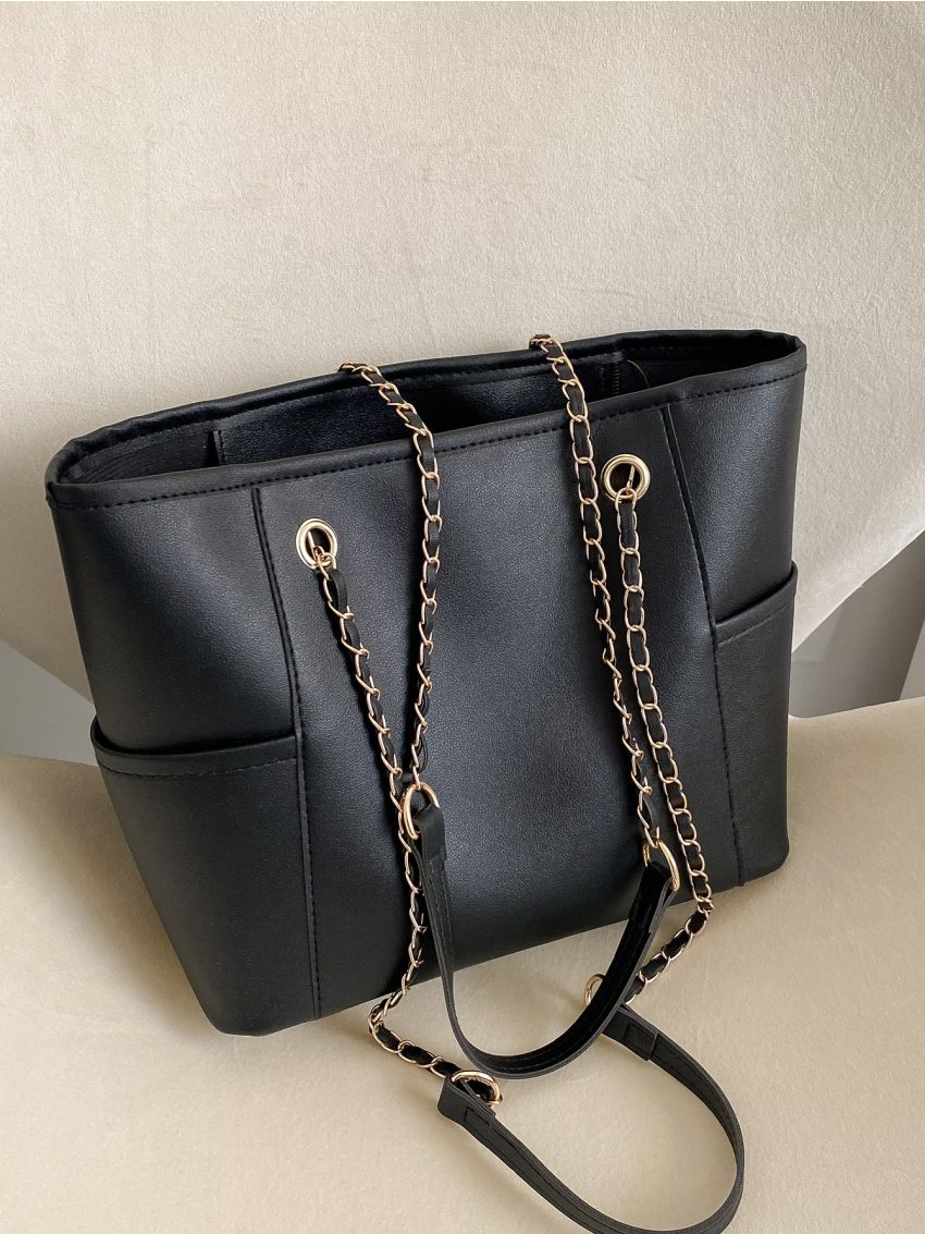Minimalist Chain Shoulder Tote Bag