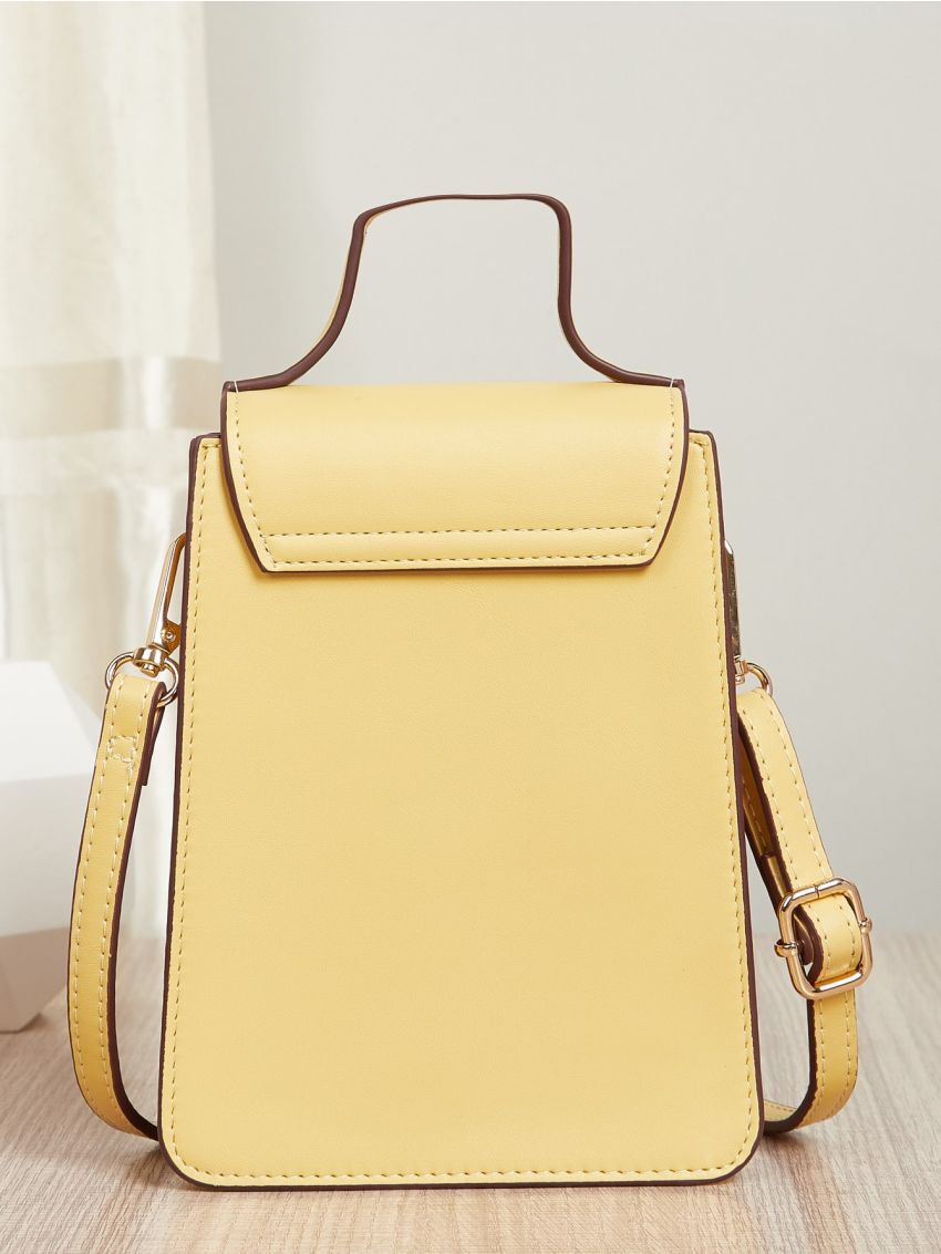 Floral Graphic Metal Detail Phone Wallet