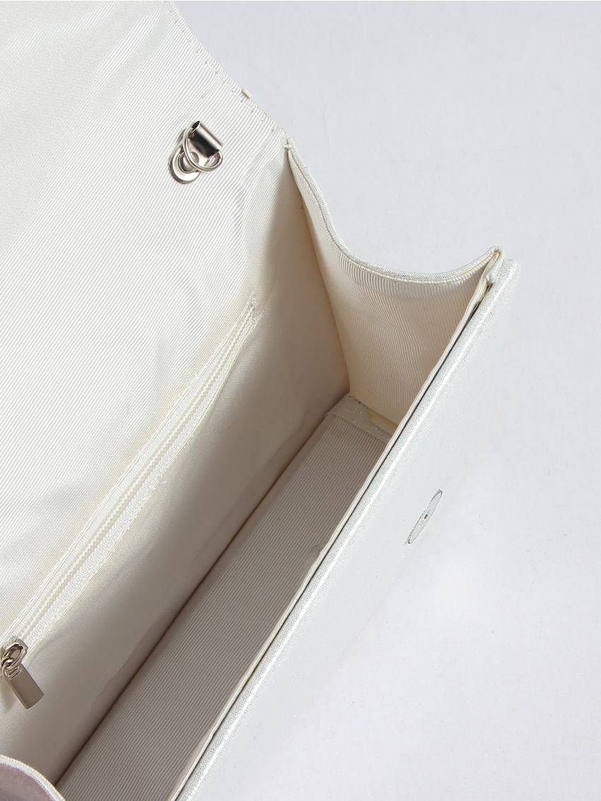 Rhinestone Decor Chain Square Bag