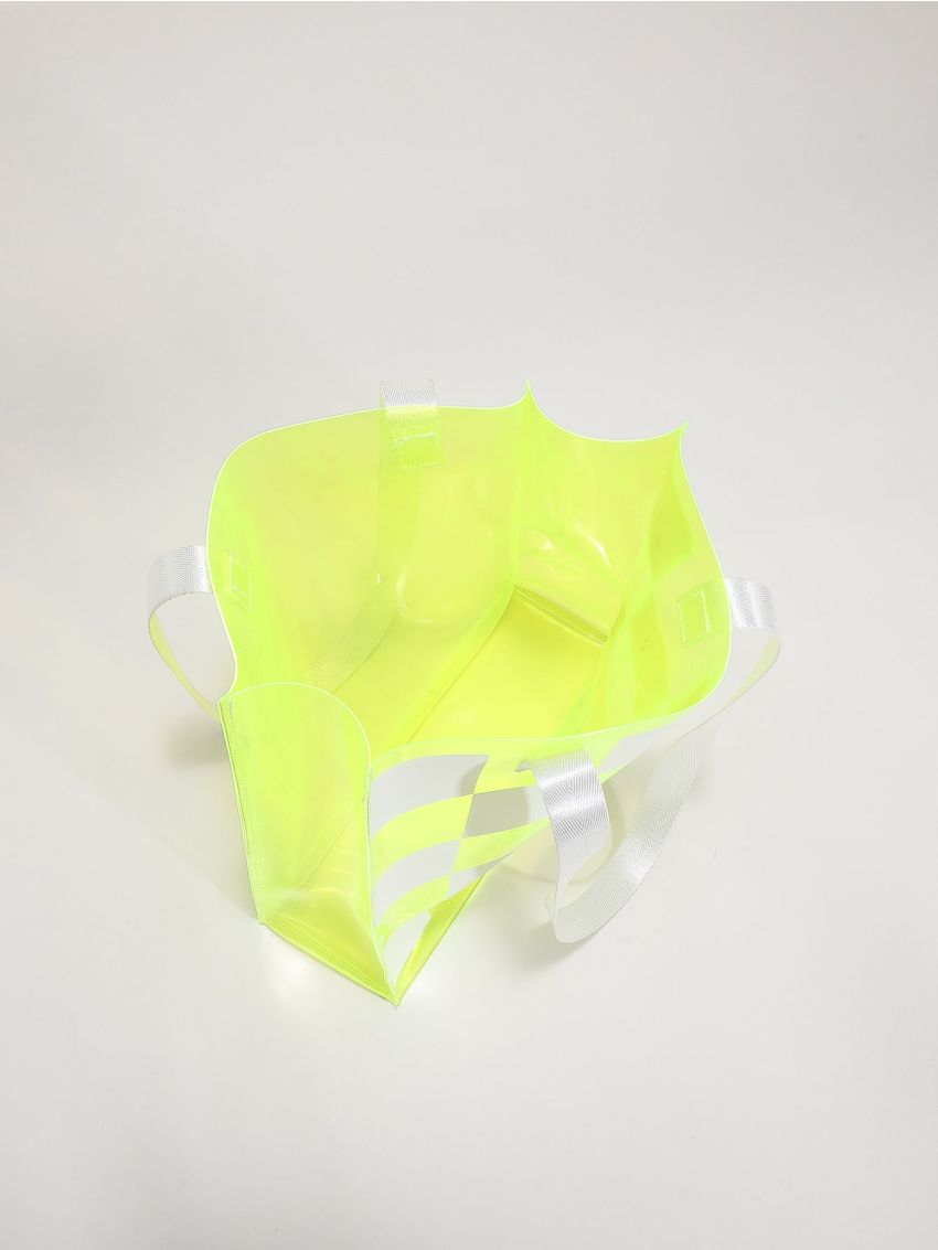 Clear Checkered Graphic Tote Bag