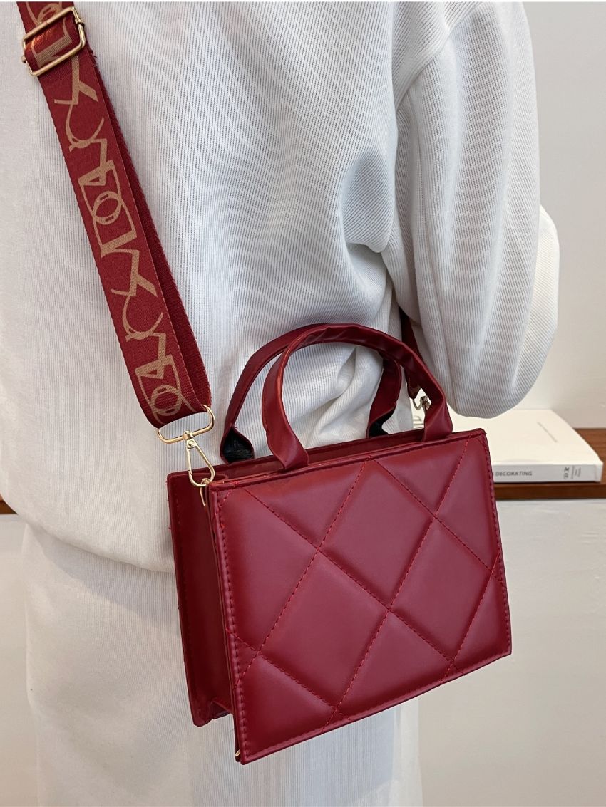 Quilted Pattern Square Bag