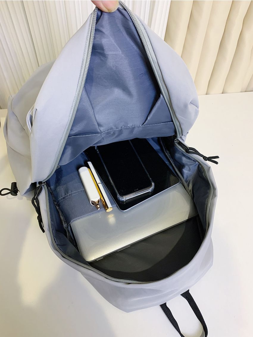 Letter Embroidery Functional Backpack