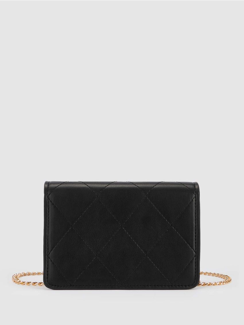 Mini Minimalist Quilted Flap Crossbody Bag