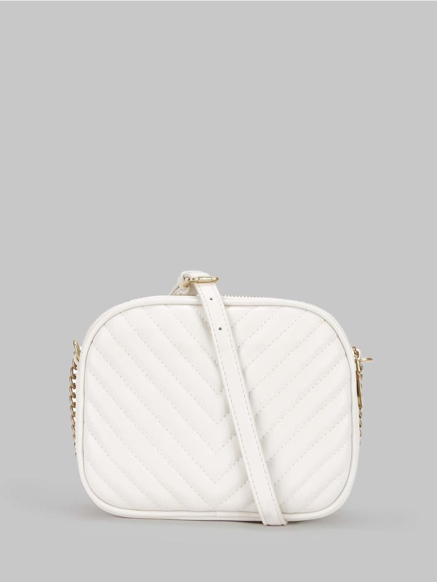 Minimalist Chevron Chain Square Bag