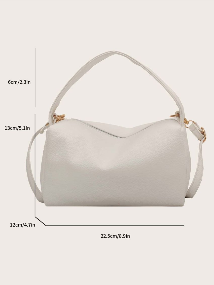 Litchi Embossed Baguette Bag