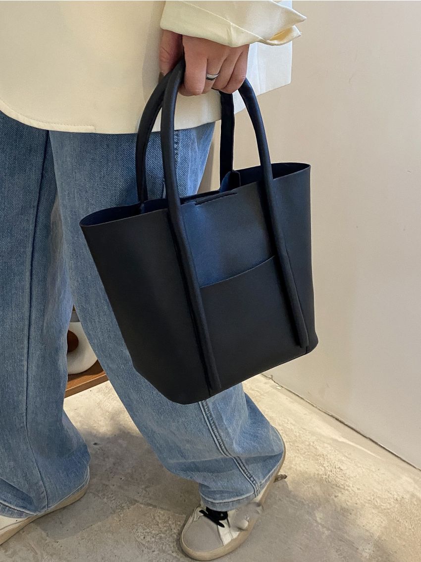 Minimalist Top Handle Tote Bag