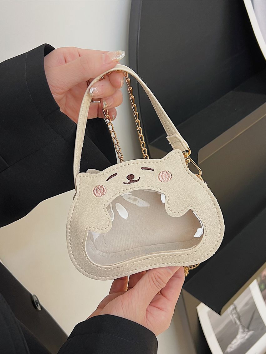 Mini Clear Cartoon Bear Design Novelty Bag