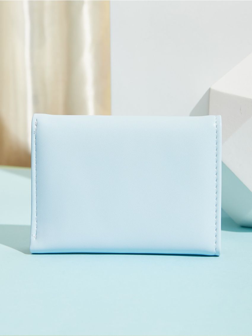 Letter Embossed Cartoon Decor Small Wallet