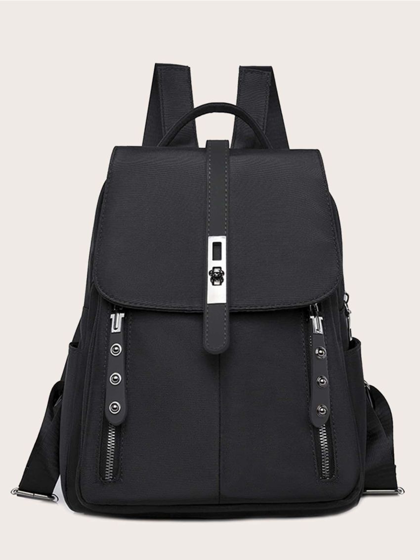 Minimalist Turn Lock Flap Backpack
