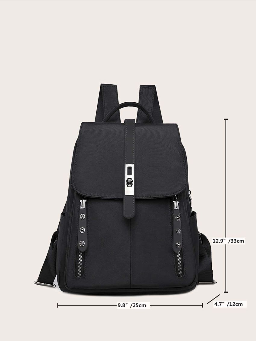 Minimalist Turn Lock Flap Backpack