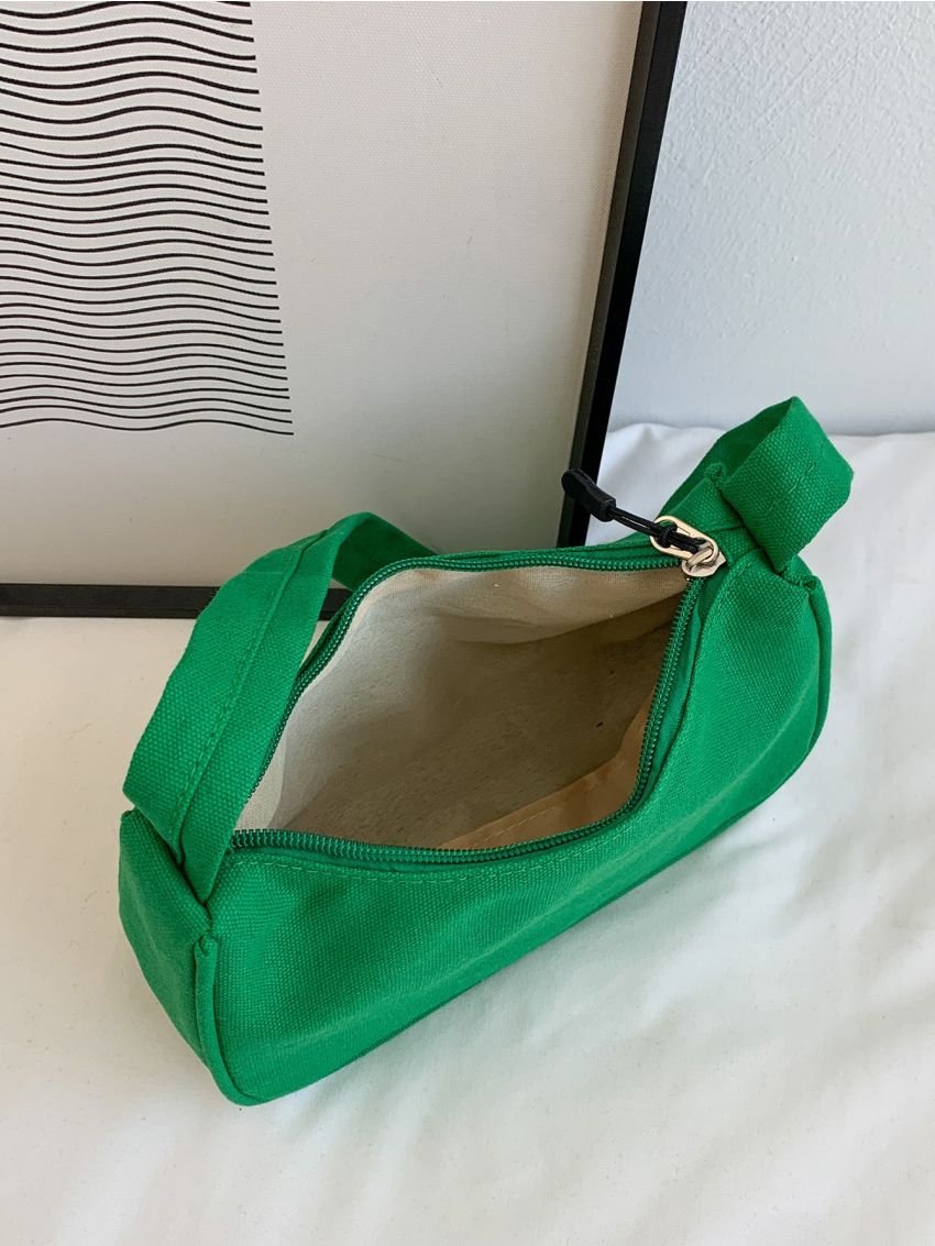 Minimalist Zipper Baguette Bag