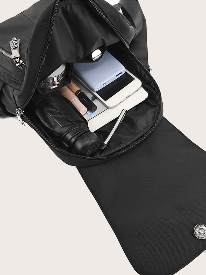 Minimalist Turn Lock Flap Backpack