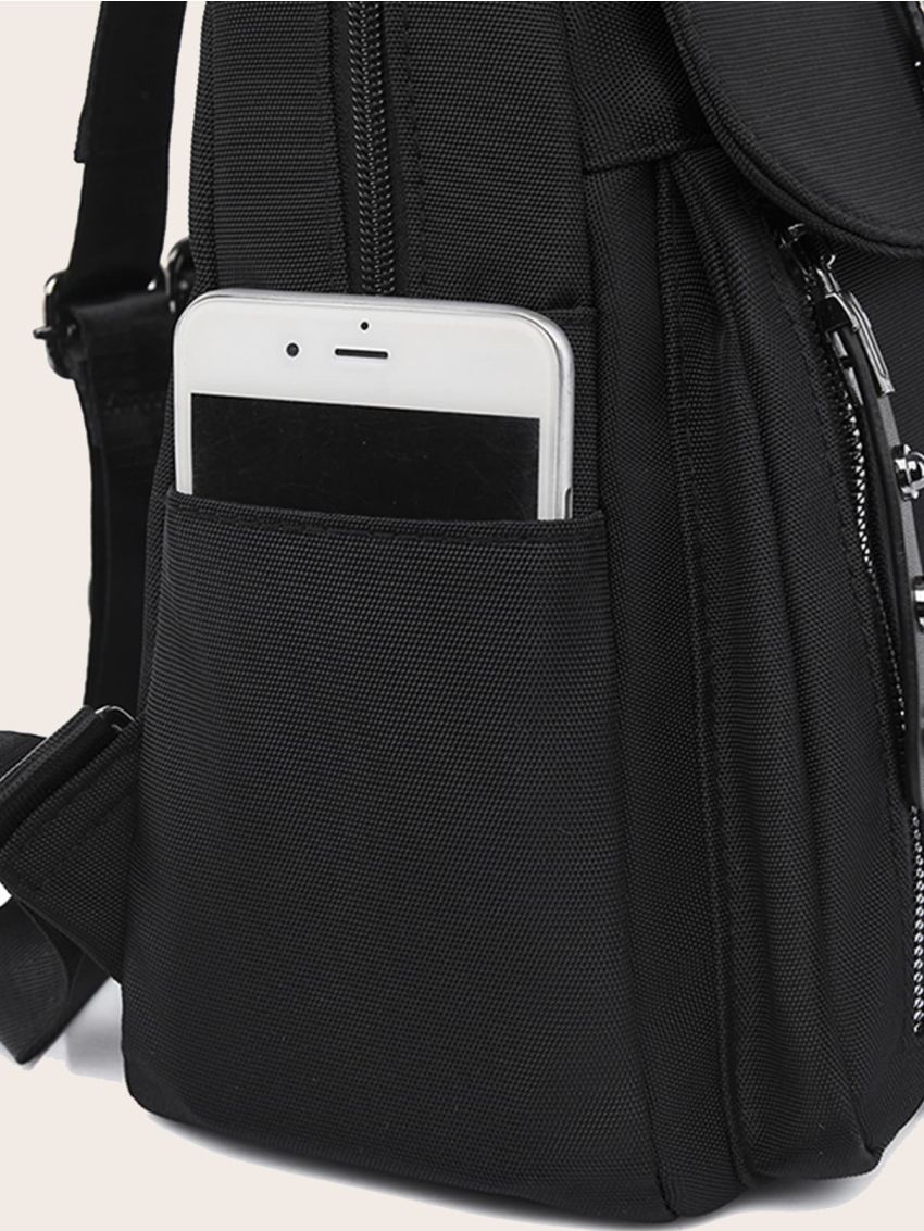 Minimalist Turn Lock Flap Backpack